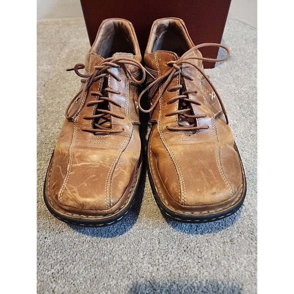 Clarks Mens Brown Leather Casual Square Toe Oxford Shoes Lace Up Shoes Size 10 M main image 9